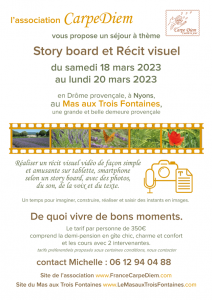 Séjour Story board et récit visuel